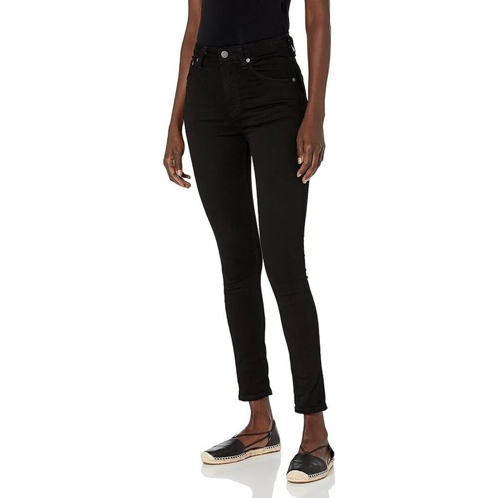 Nudie Jeans Women's Hightop Tilde Raven Black 27/28 Skinny Slim Organic Cotton